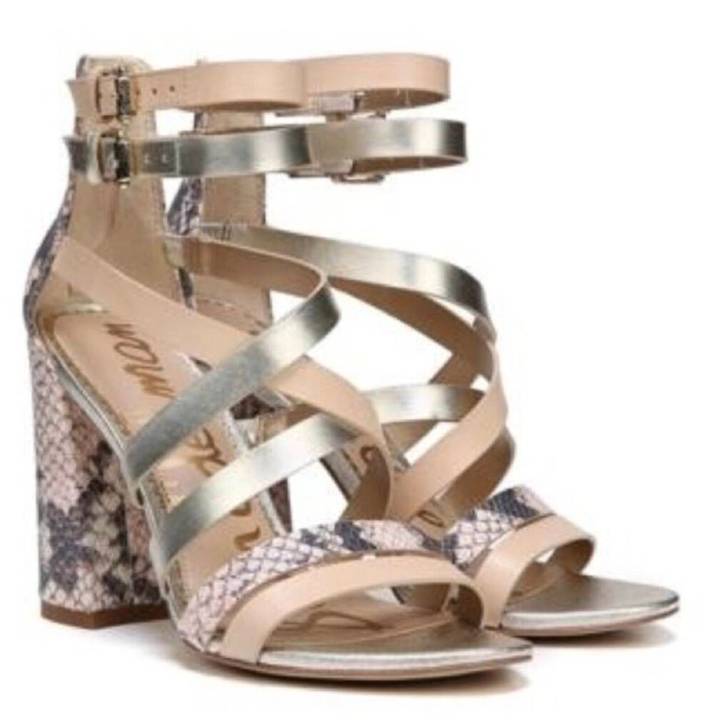 SAM EDELMAN Yema Strappy Block Heeled Sandal Size 7M